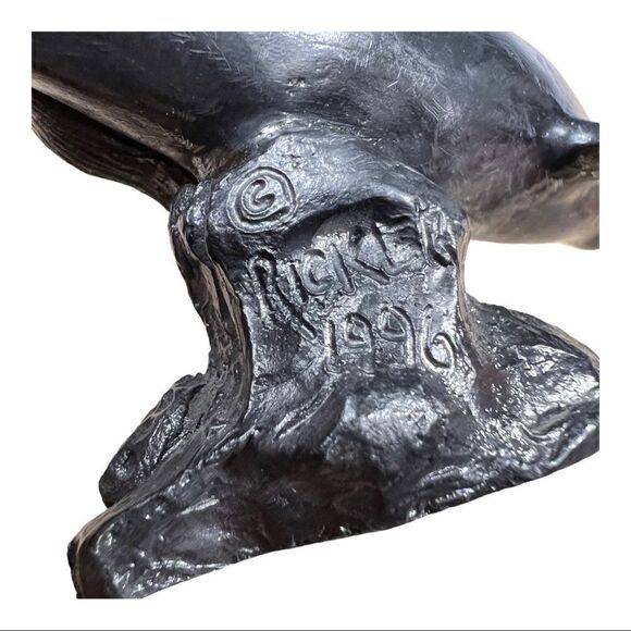 MICHAEL A. RICKER Swimming Dolphins #3 Signed Pewter Figure Ocean | Certified - Picture 7 of 8